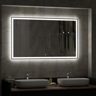 Зеркало с подсветкой Continent Mercury ЗЛП624 с сенсорным выключателем 100см